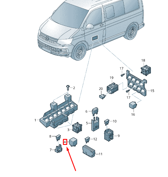 Vag Diferencialo Blokavimo Rysys Volkswagen Transporter Kombi 2003-2017 Originalus 7E0957917