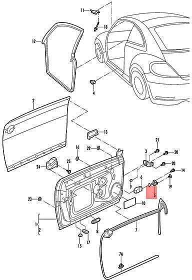 VAG Durų Fiksatorius Volkswagen Beetle Novo Fusca 2013 2016 Originalus 5C5837249E