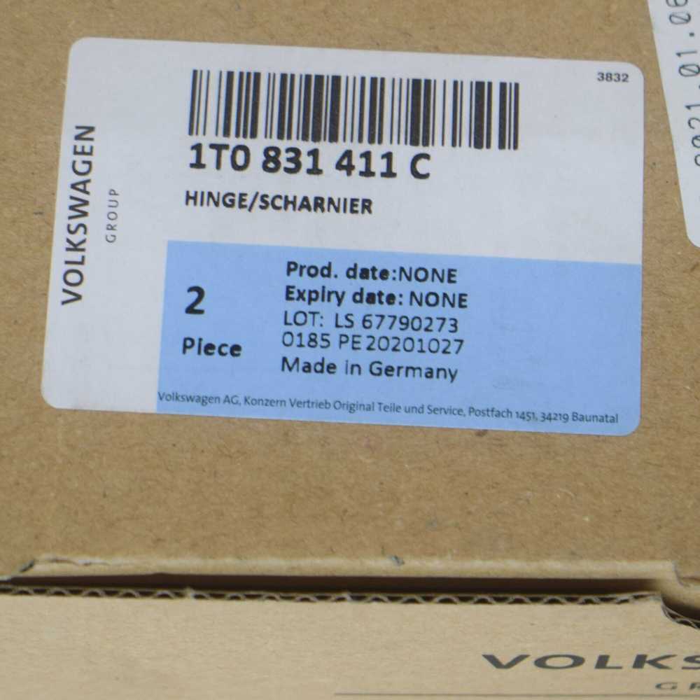 Vag Durų Vyriai Volkswagen Caddy 2C 2011-2015 Originalus 1T0831411C