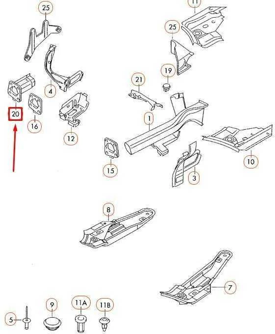 Vag Fragmentas Stringerio Audi A4 2001 2006 Originalus 8D0803104A