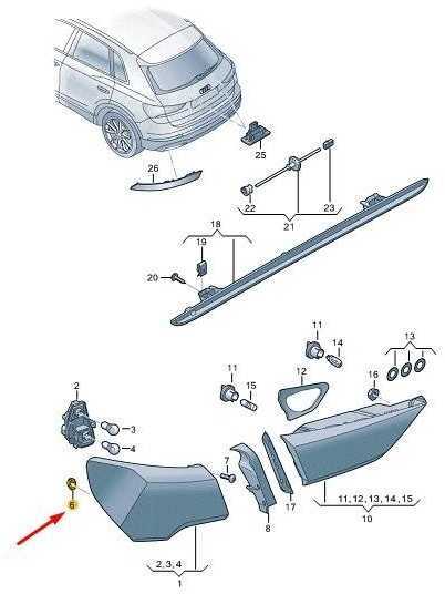 VAG Galinio Šviesos Grometas Audi A3 A4 2013-2017 Originalus 8K9805673C