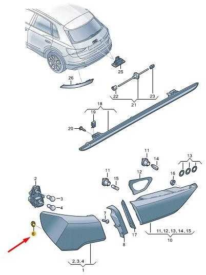 VAG Galinio Šviesos Grometas Audi A3 A4 2013-2017 Originalus 8K9805673C