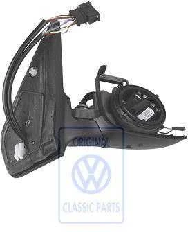 VAG Galinio Veidrodžio Korpusas Satino Juodas Bora Golf Mk4 1998 2006 Originalus 1J1857508G01C
