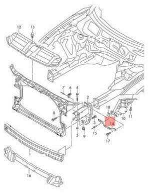 VAG Genuine Brace dešinė AUDI Audi A7 Sportback RS7 4GA 4GF 4G8807592C