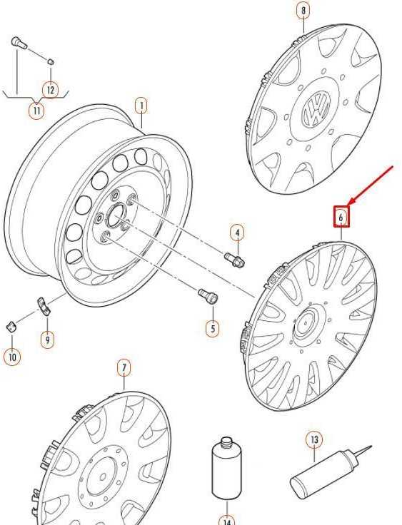 VAG Genuine Brilliant chromedolomite pilkimo žiedai VW 1K0601147GQLV
