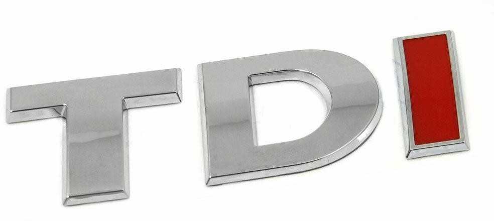VAG Genuine Chrome Raudona TDI Inscription 2H0853675BGQF