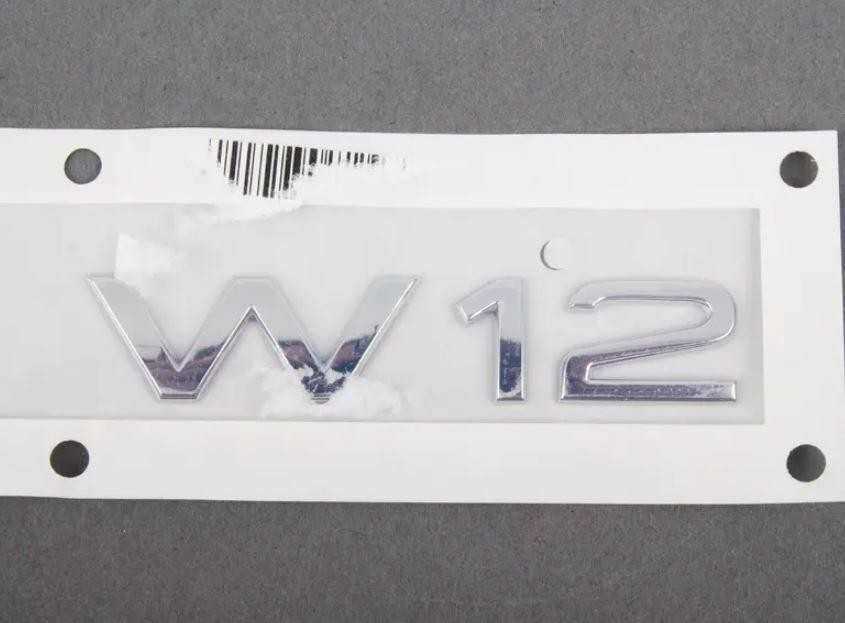 VAG Genuine Chrome W12 Inskripcija AUDI A8 S8 quattro 4E2 4E8 4H2 4E08536012ZZ