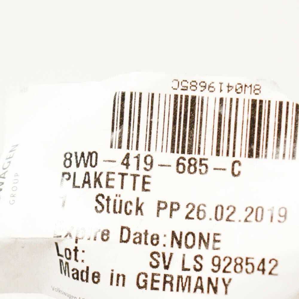 VAG Genuine GT TSI ženklelis AUDI A3 kabrioletas 8W0419685C