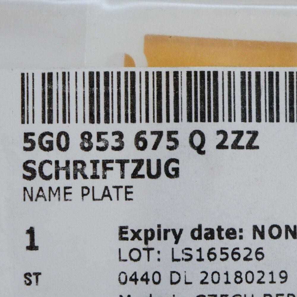 VAG Genuine High Chrome GTI Inscription VW Golf R32 GTI 5G1 AU1 5G0853675Q2ZZ