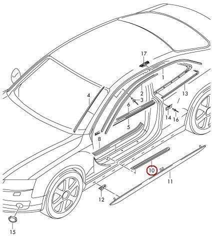 VAG Genuine Satin juodas įėjimo juostelė su užrašu AUDI 8T0853374L01C