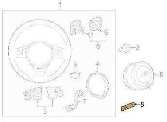VAG Genuine Soul Juodas RS7 ženklelis AUDI RS7 Sportback 4GA 4GF 4G8419685A5PR