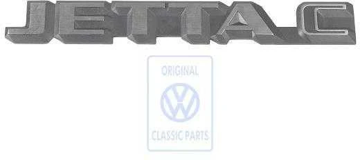 Vag Golf Mk2 Jetta Mk2 1984 1986 Inskripcija Juodas Satinas Chromas Originalus 165853687GX2