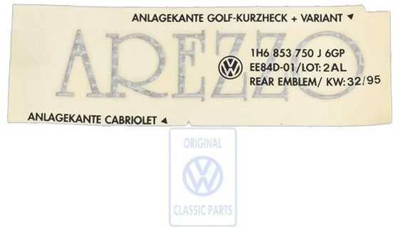 Vag Golf Mk3 Vento Prikleisti Raidiniai 1H6853750J6GP