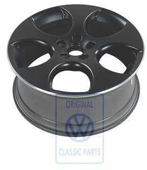 Vag Golf Mk5 2008 2009 Aliuminio Ratas Juodas Matinis Originalus 1K0601025AMZ98