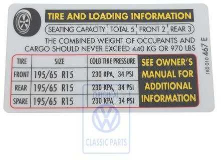 Vag Golf Mk6 2009 2011 Padangos Slegio Rodykle Originalus 1K0010467E