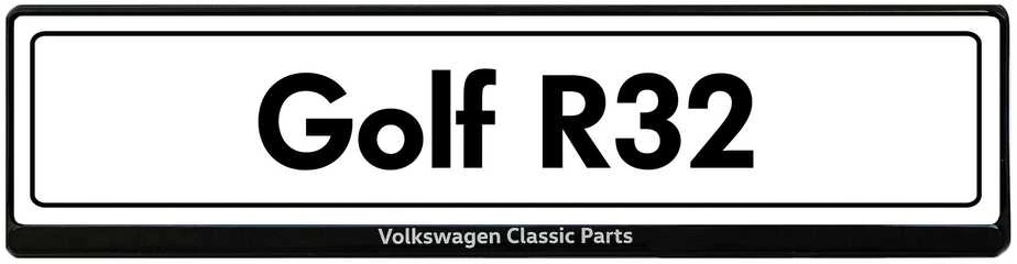 Vag Golf R32 Valstybinio Numerio Ženklo Plokštė Originalus ZCP905030