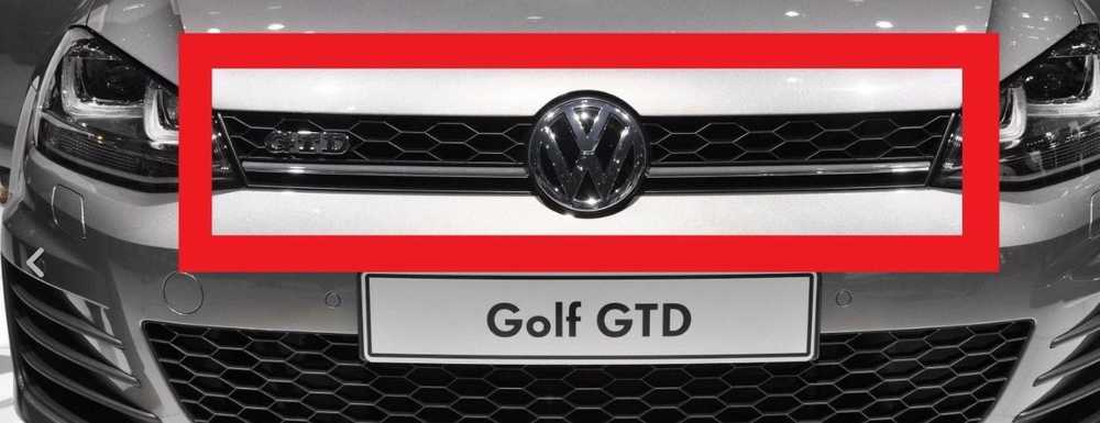 Vag Golf Radiatoriaus Grotelės Satino Juodos 2013 2017 Originalus 5G0853651AKBTV