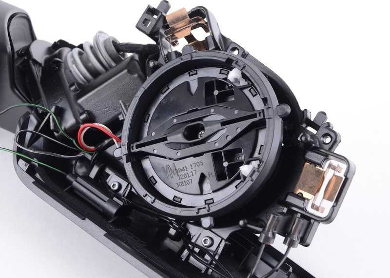 VAG Išorinio veidrodžio tvirtinimas su elektriniu reguliavimo įrenginiu satino juodos spalvos 8P1858532GB01C