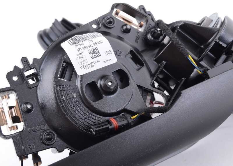 VAG Išorinio veidrodžio tvirtinimas su elektriniu reguliavimo įrenginiu satino juodos spalvos 8P1858532GB01C