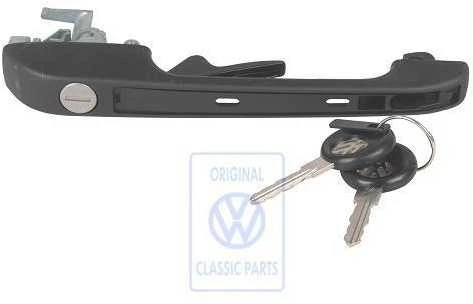 VAG Išorinis Durų Rankenas Juodas Golf Mk1 Caddy Mk1 Originalus 191837206A