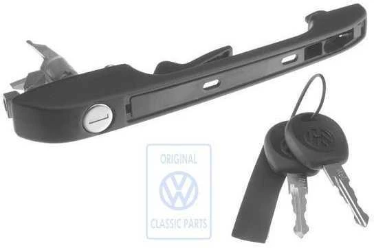 VAG Išorinis Durų Rankenas Juodas Golf Mk1 Caddy Mk1 Originalus 191837206A