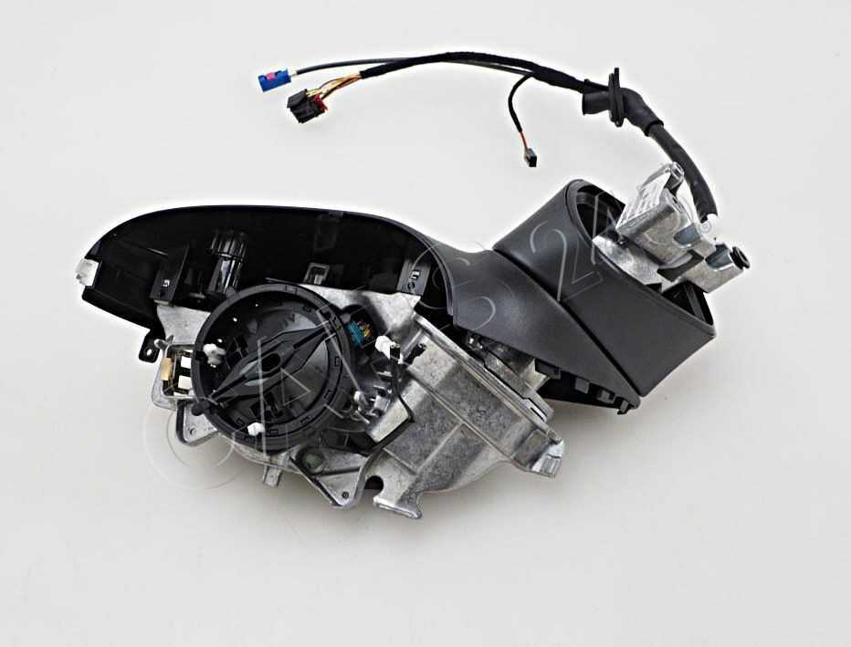 VAG Išorinis Veidrodis Satino Juodas Volkswagen Touareg 7P 2011-2014 Originalus 7P6857508AC9B9
