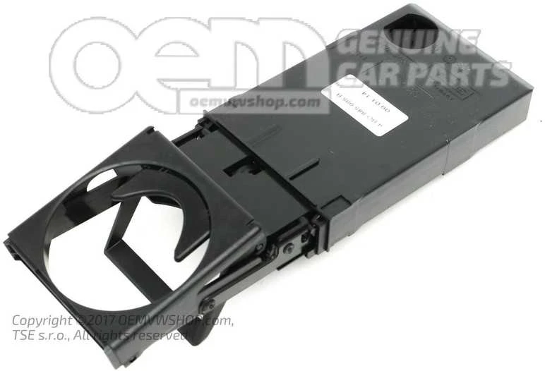 VAG Juodos Spalvos Galinis Išsiskleidžiamas Puodelių Laikiklis Audi A6 A6 Avant 1998 2005 Originalus 4B0885995B01C
