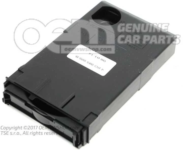 VAG Juodos Spalvos Galinis Išsiskleidžiamas Puodelių Laikiklis Audi A6 A6 Avant 1998 2005 Originalus 4B0885995B01C