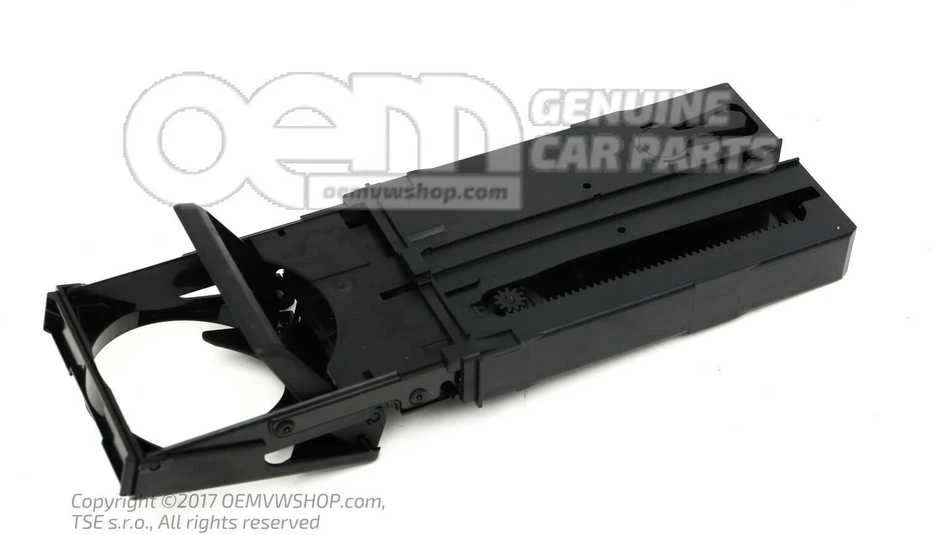 VAG Juodos Spalvos Galinis Išsiskleidžiamas Puodelių Laikiklis Audi A6 A6 Avant 1998 2005 Originalus 4B0885995B01C
