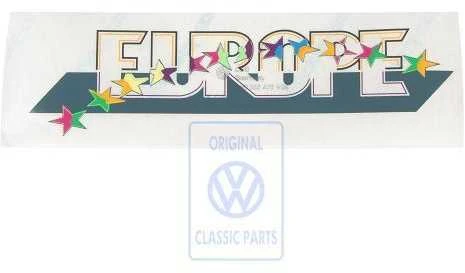 Vag Juostelės Raidės Juodos/Dauginės Spalvos Golf Mk3 Vento 1H9853432V05