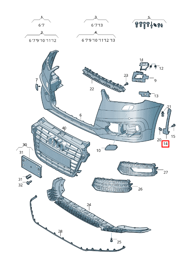 Vag Kairės Rato Angos Priedėlio Apsauga Audi A1 2015-2017 Originalus 8XA807083A