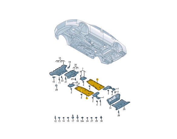 Vag Kairys Apatinis Apsaugos Dangtelis Audi A8 2014 2017 Originalus 4H0825205D
