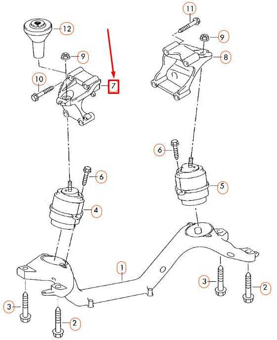 VAG Kairysis Variklio Palaikymas Volkswagen Touareg 2011 2017 Audi Q7 4L Originalus 7L8199307H