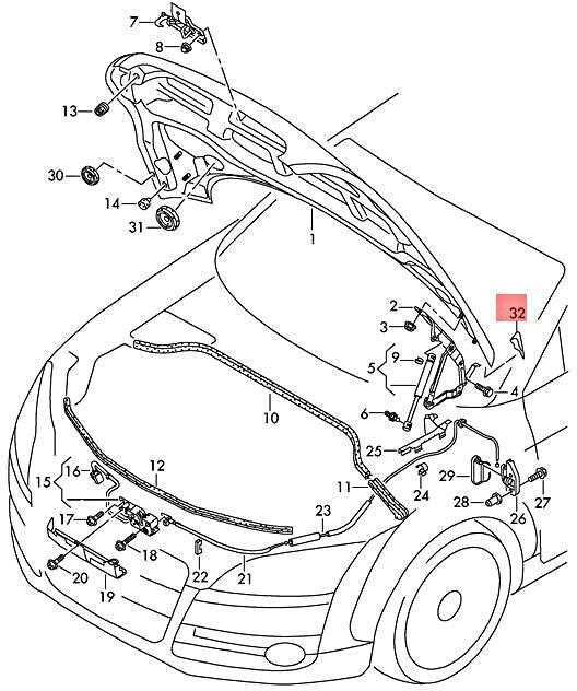 VAG Kampuolio Danga Audi TT TTRS 2007 2014 Originalus 8J0823125B