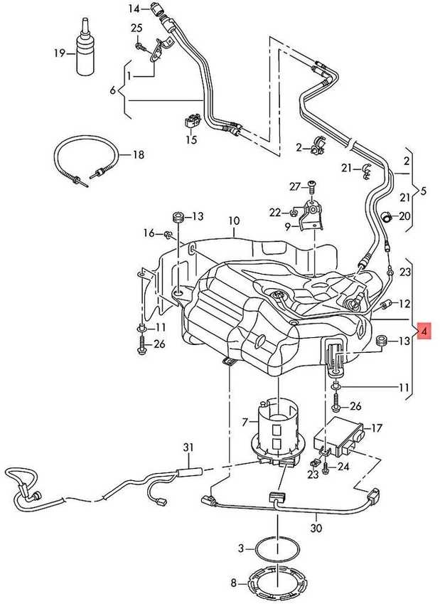 VAG Konteineris Audi A6 A7 2011-2017 Originalus 4G0131879F