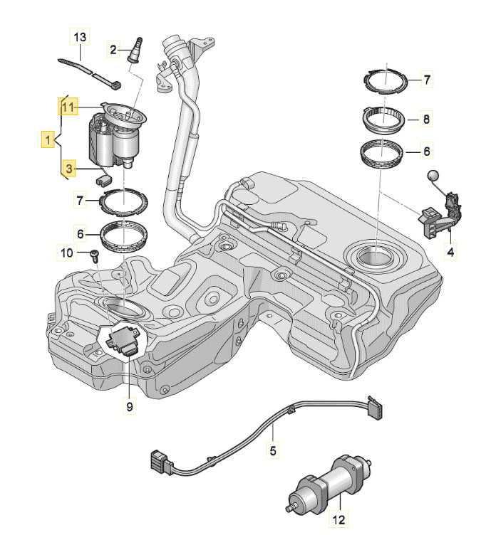 Vag Kuro Siurblio Mazgas Audi A6 C7 A7 S6 S7 Originalus 4G0919051K