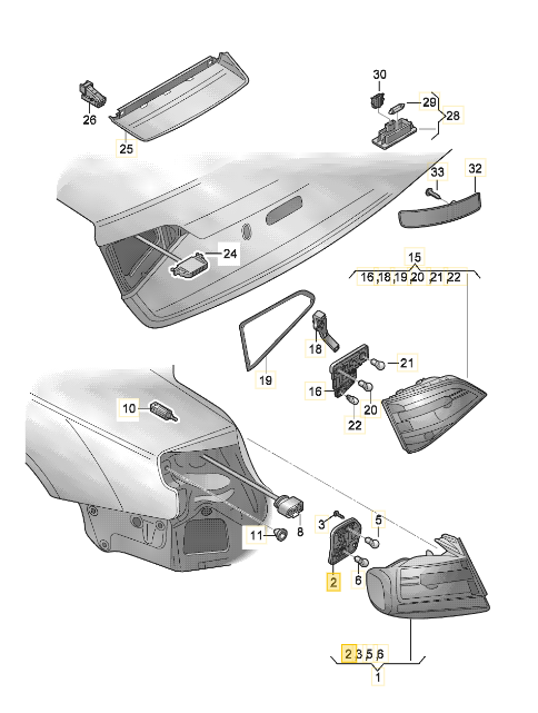 Vag Lempos Laikiklis Audi A4 B8 Originalus 8K9945258D