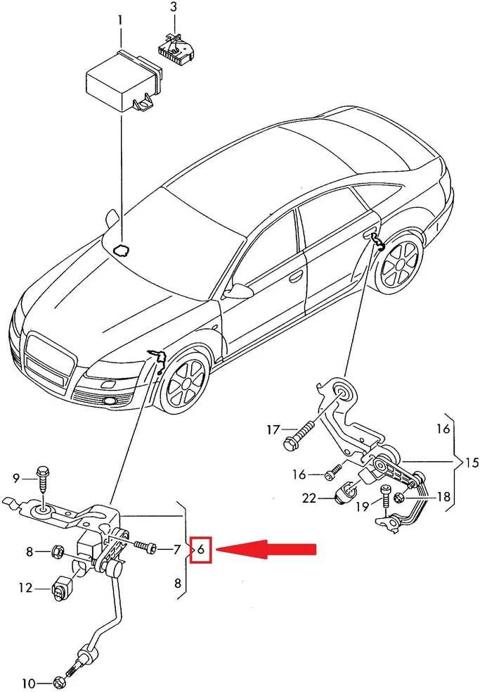 VAG Lygio Jutiklis Su Jungtimi Audi A6 Avant 2005 2011 Originalus 4F0941285F