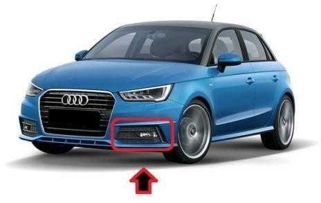 VAG NAUJAS AUDI A1 8X S-LINE ORIGINALUS KAIRĖS PUSĖS PRIEKINIS BAMPEŲ RŪKO ŠVIESOS GROTELĖS 8XA807647A