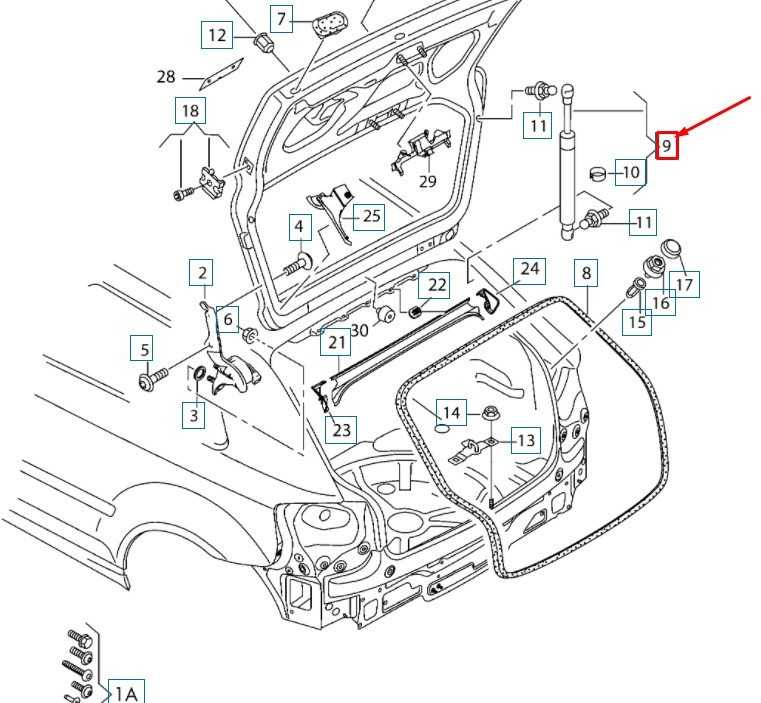 VAG NAUJAS OEM AUDI A3 8P GALINIS DANGTIS DUJŲ PILDYTAS STOVAS 8P3827552E ORIGINALUS