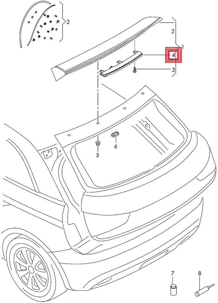 VAG NAUJAS ORIGINALUS AUDI A1 8X1 8XA 2011-2016 GALINIS TREČIASIS STABDŽIŲ ŠVIESOS ŽIBINTAS 8X0945097