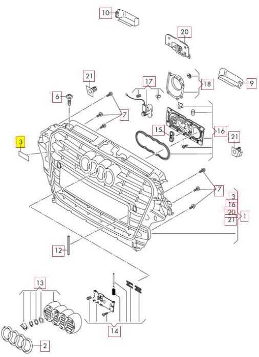 VAG Naujas originalus AUDI A3/S3 (13-17) priekinis bamperis radiatoriaus grotelių "E-TRON" ženklelis OEM