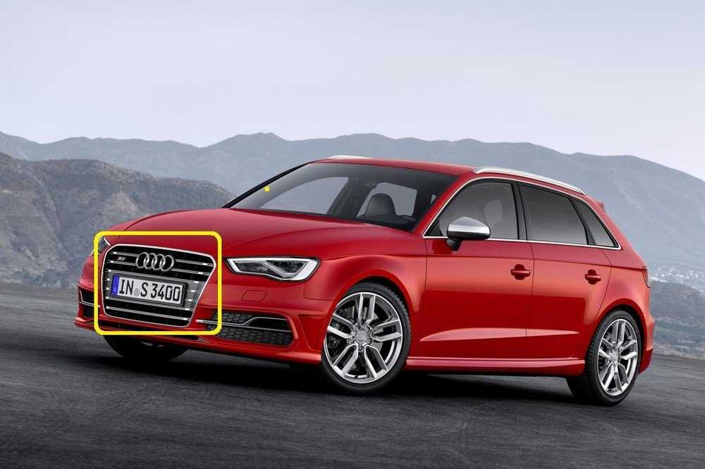 VAG Naujas originalus AUDI A3/S3 (2013-2017) priekinis bamperio radiatoriaus groteles 8V3853651B1RR OEM