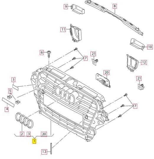 VAG Naujas originalus AUDI A3/S3 (2013-2017) priekinis bamperio radiatoriaus groteles 8V3853651T94 OEM