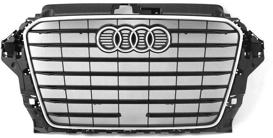 VAG Naujas originalus AUDI A3 S3 priekinis S-Line buferis centrinis radiatoriaus groteles 8V5853651CT94