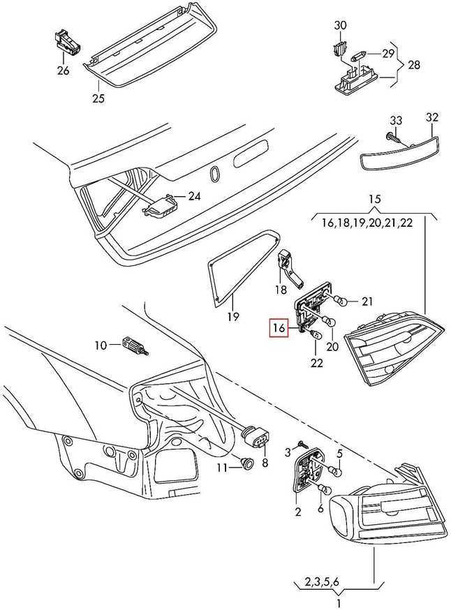 VAG NAUJAS ORIGINALUS AUDI A4 08-16 AVANT DEŠINIS GALINIS VIDINIS ŠVIESOS LEMPOS LAIKIKLIS 8K9945258B