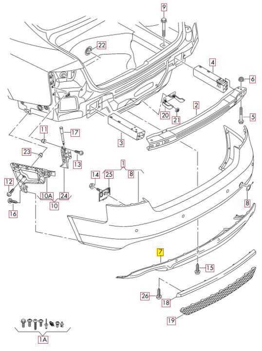 VAG Naujas originalus AUDI A4/S5 (2012-2017) galinis bamperio spoileris 8T0807521J1RR OEM