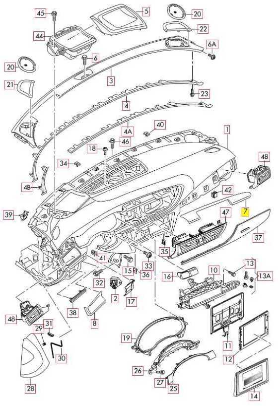 VAG Naujas originalus AUDI A6/S6 A7 LHD interjero prietaisų skydelio apdaila Soul Juodas 4G18573046PS