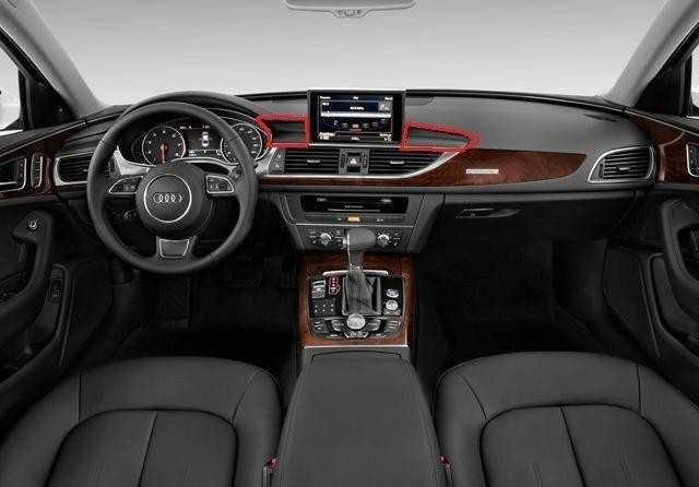 VAG Naujas originalus AUDI A6/S6 A7 LHD interjero prietaisų skydelio apdaila Soul Juodas 4G18573046PS