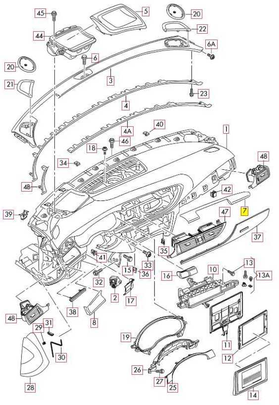 VAG Naujas originalus AUDI A6/S6 A7 LHD interjero prietaisų skydelio apdaila Soul Juodas 4G18573046PS